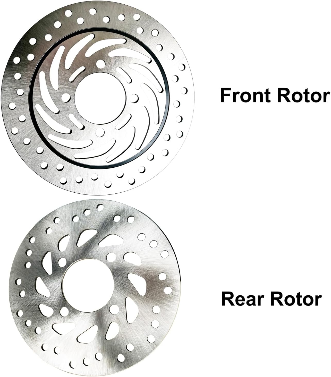 Front & Rear Brake Rotor Motorcycle Discs Compatible with Honda Grom 125 2014-2020 Monkey Z125M 2019-2021 Direct Replacement Stainless Steel Motorcycle Discs OEM# 45251-KWB-602 43251-K26-900