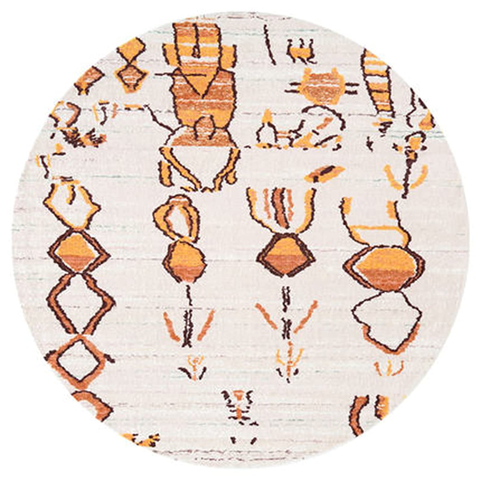 Tapis rond de chevet de chambre simple épaisseur 12mm de prestige