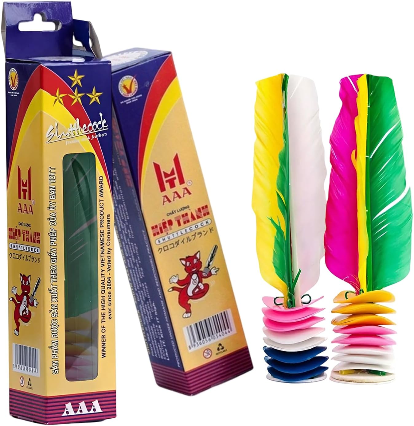 CHAANG 2PCS Jianzi Shuttlecock Kick Da CAU Shuttlecock Colorful Vietnamese Jianzi Shuttlecock Feather Foot for Improving Leg Muscle Strength and Body Flexibility Sports Indoor Outdoor