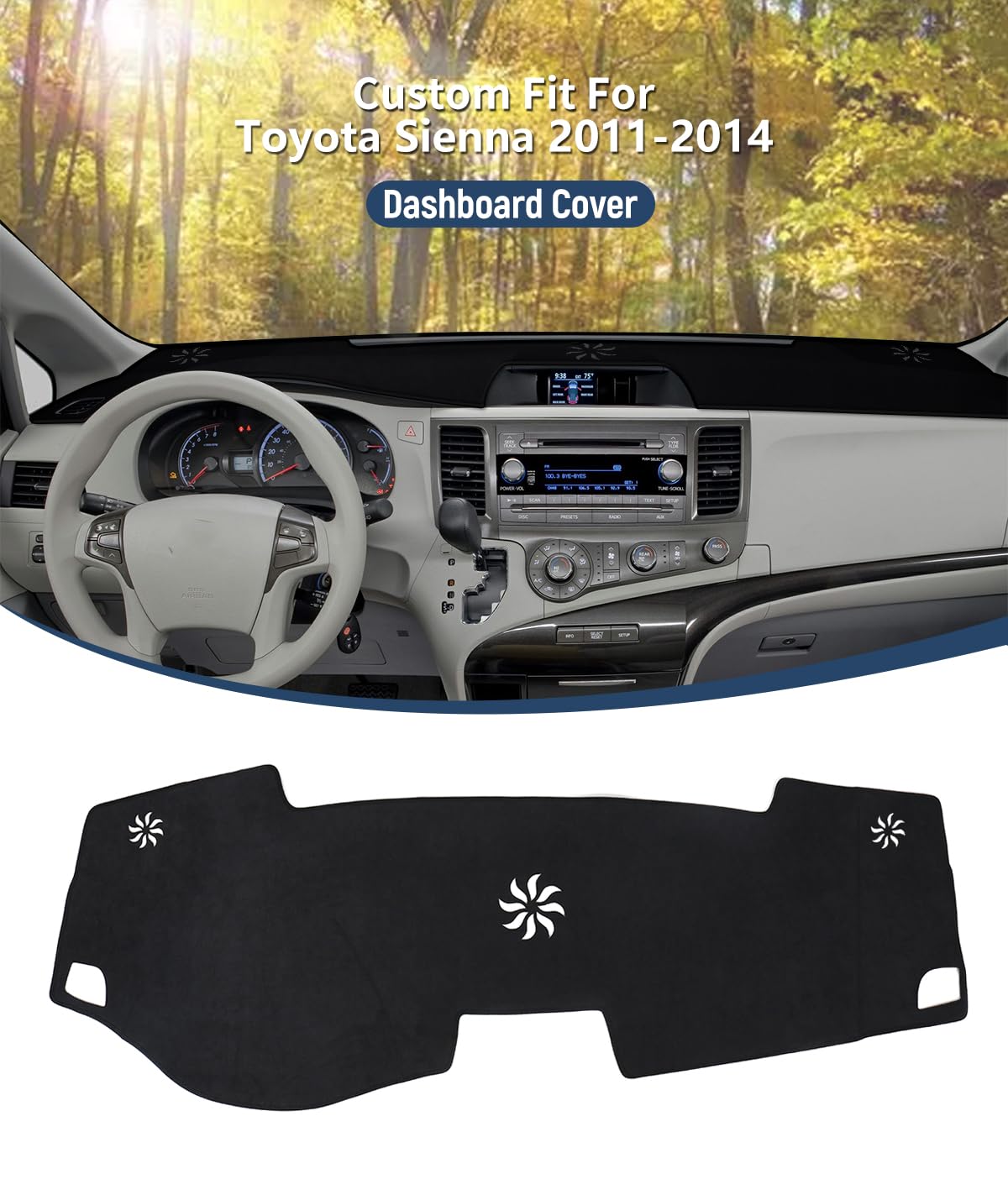 DashMat 2011-14 Toyota Sienna ダッシュマット Amazon.com: BIBLOZ
