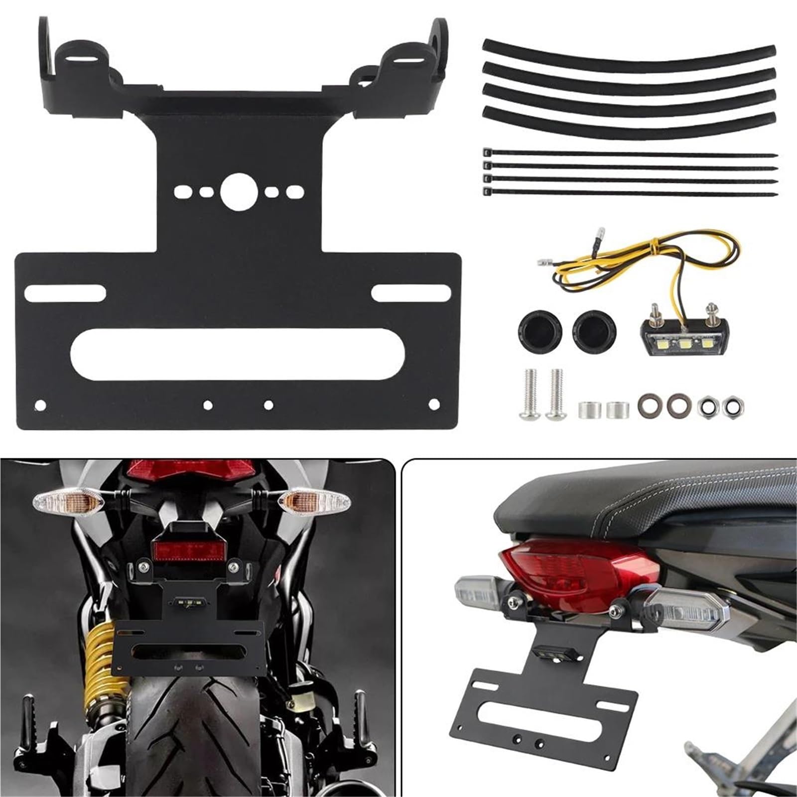 Portatarga Moto Per Ducati Per Monster 400 620 695 750 Eliminatore Di Parafango Supporto Telaio Targa E