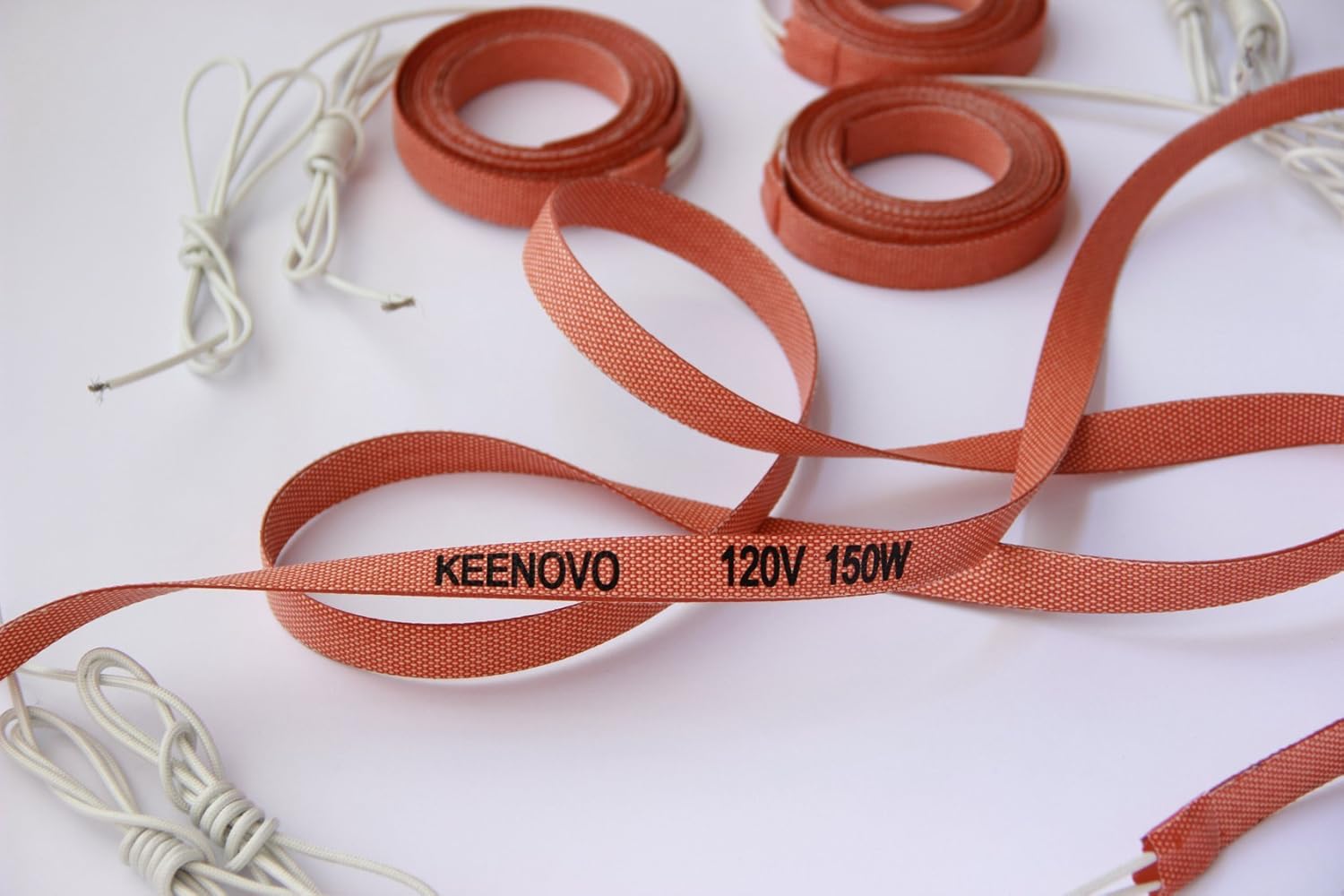 15 X 2000mm,120V 150W, KEENOVO Universal Silicone Heater Tape/Belt,All Purpose Flexible Heater, Custom Design Welcome