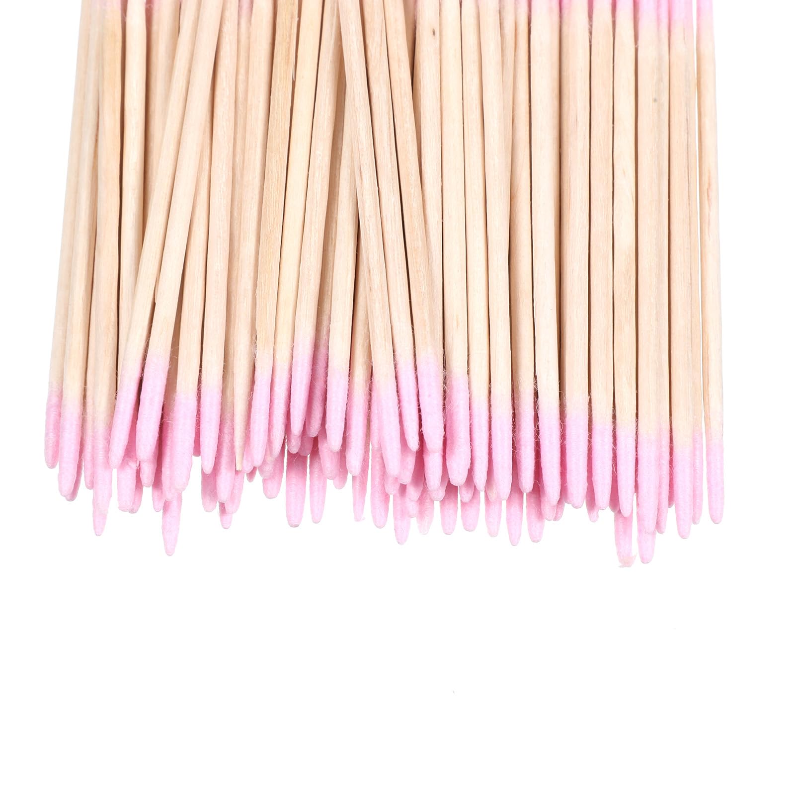 300 tamponi di cotone a punta di precisione, bastoncini per rimuovere lo smalto per unghie, applicatori per microblading, con manico in legno, tamponi di cotone a punta per rimuovere lo smalto per