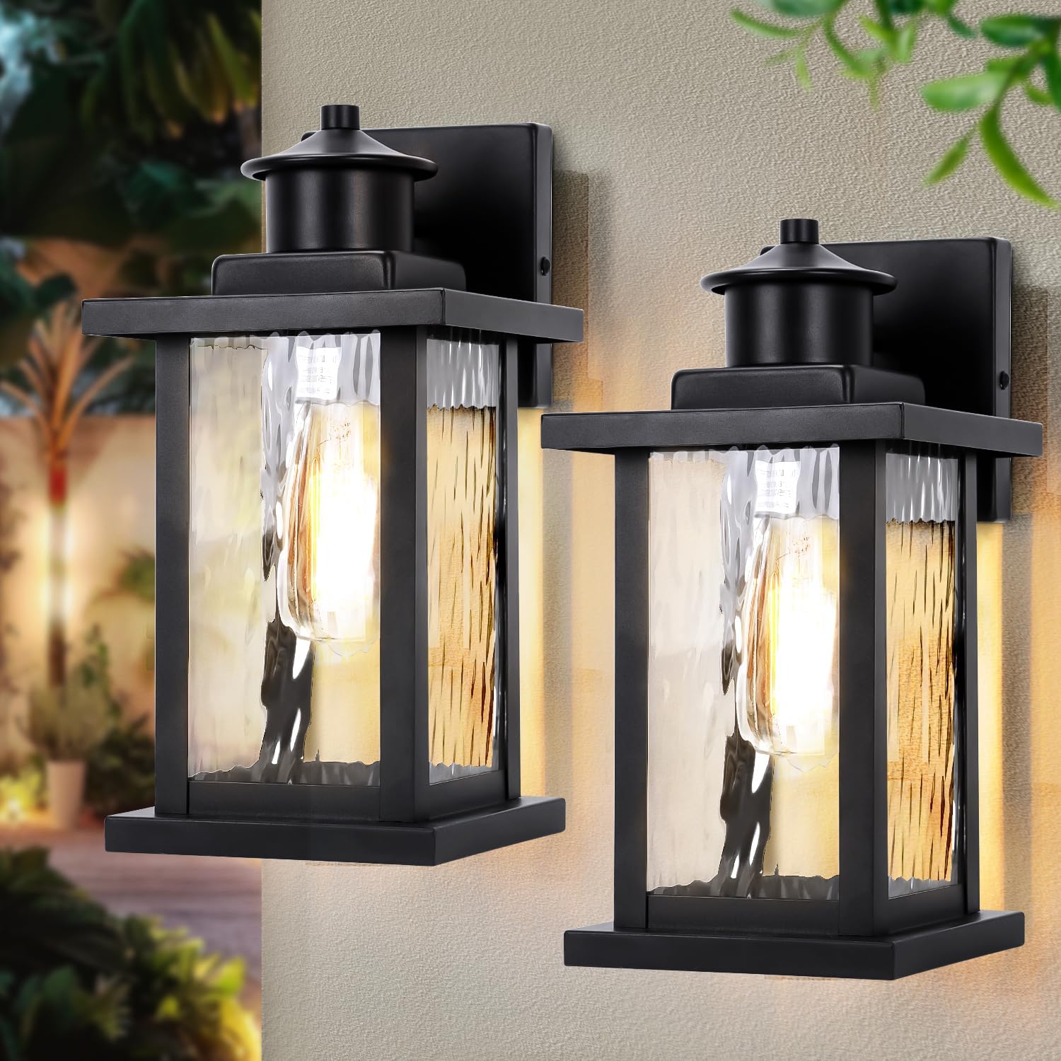 11.65'' Outdoor Light Fixture 2 Pack, Outdoor Wall Lights Exterior Wall ...