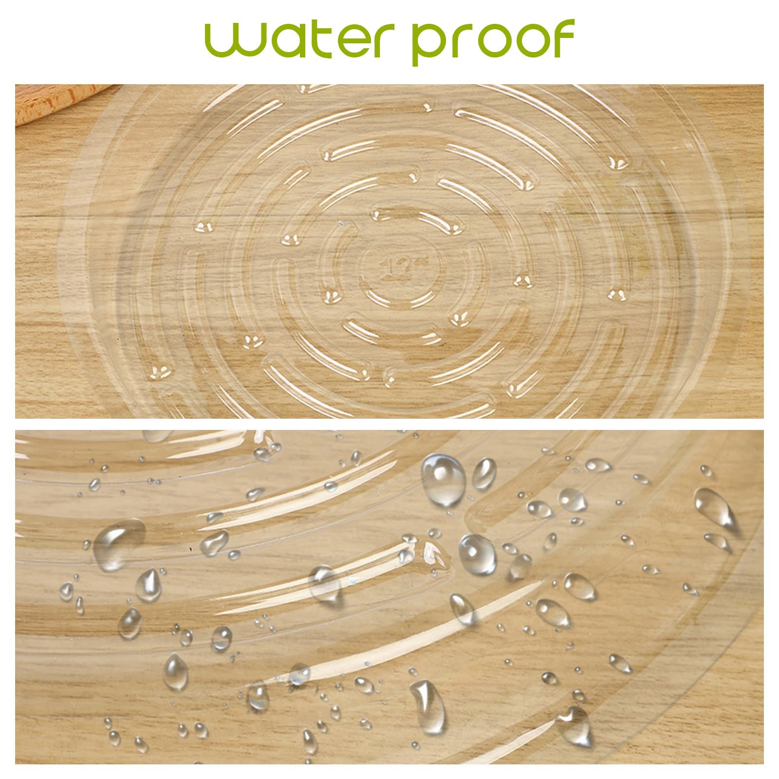 Kunststoff-Untersetzer, 100 Stück, 15,2 cm, transparente Wasserschalen, langlebige Kunststoff-Blumentopf-Untersetzer, geeignet für Innen- und Außenpflanzen (transparent)