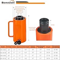 Vista 2 de Bonvoisin 20T cilindro hidráulico hueco de 4 pulgadas Jack Porta Power Ram cilindros de elevación de efecto simple 4 "carrera para maquinaria