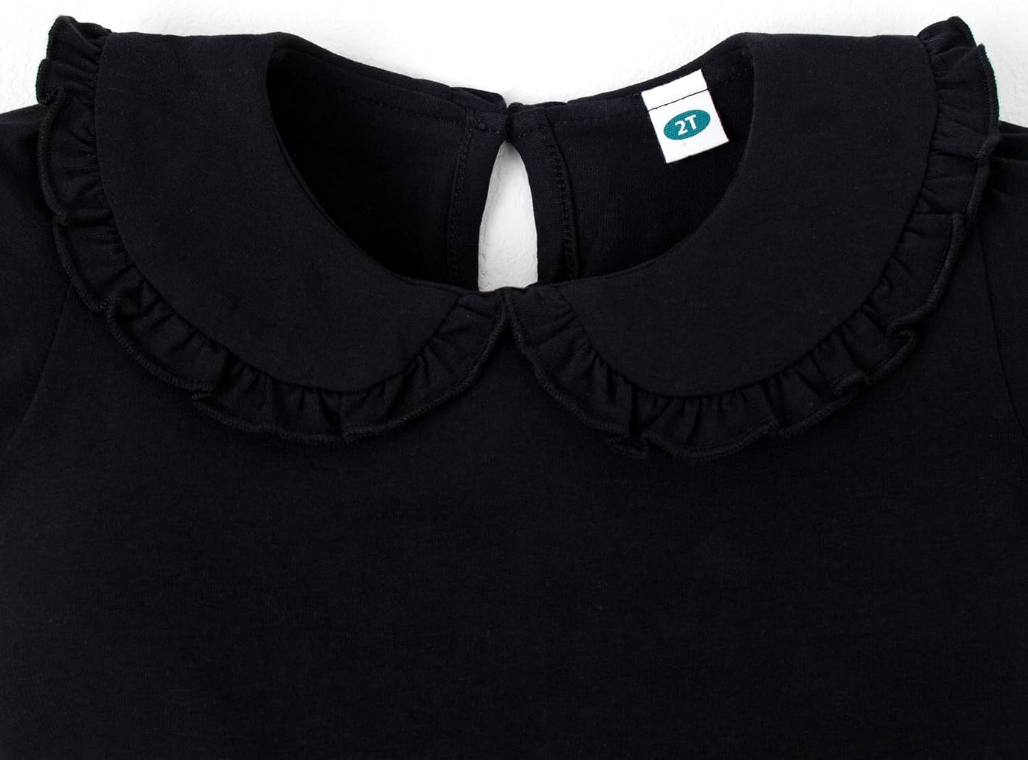 Magic Park 12M-14Y Toddler Girl Long Sleeve Blouse Girls Ruffle T-Shirt Solid Color Tee Casual Tops Holiday Winter Shirts - Image 4