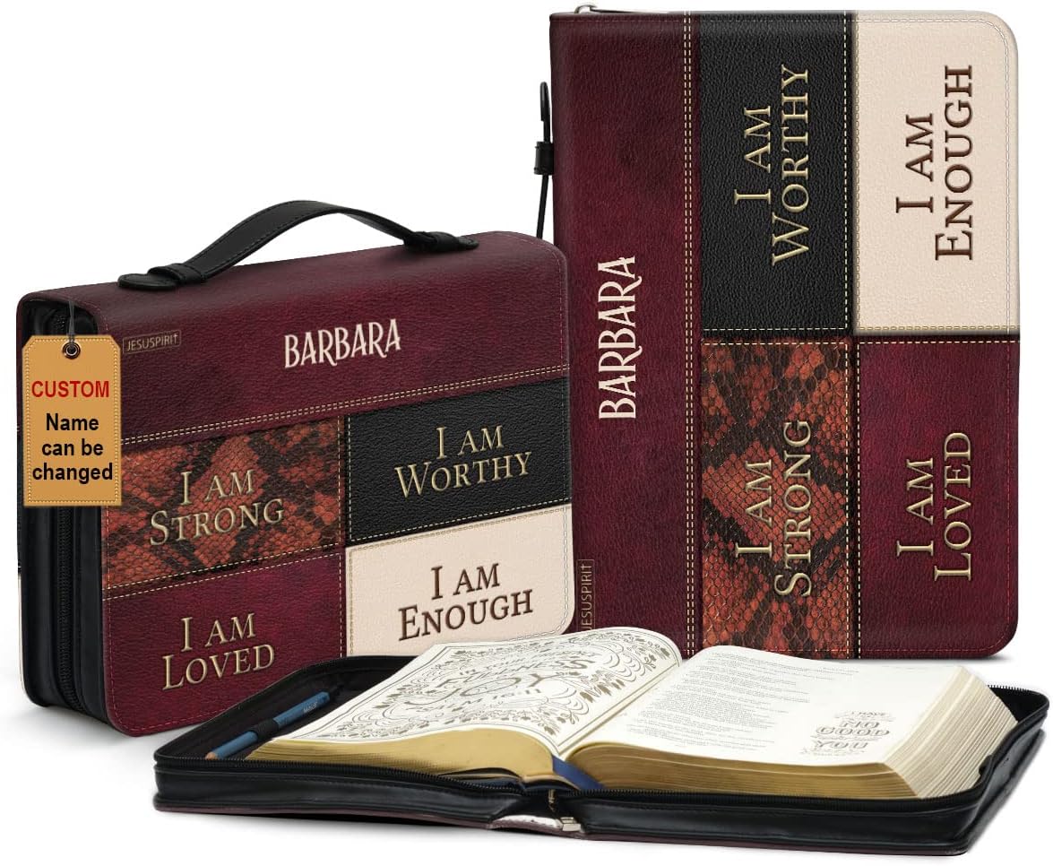 Jesuspirit Bible Case for Women Personalized Leather