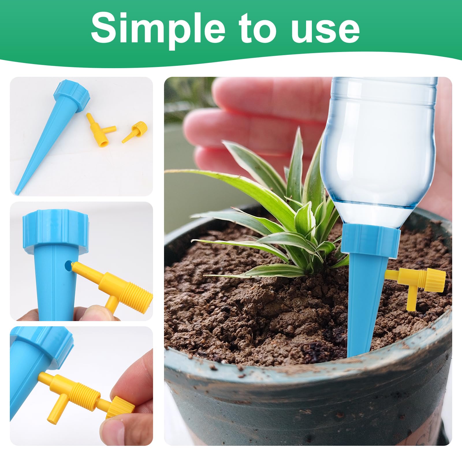 Kit D'Irrigation Goutte à Goutte 20 Pièces - Arrosage Automatique Pour Plantes - Goutteur Réglable - Compatible Bouteilles - 6