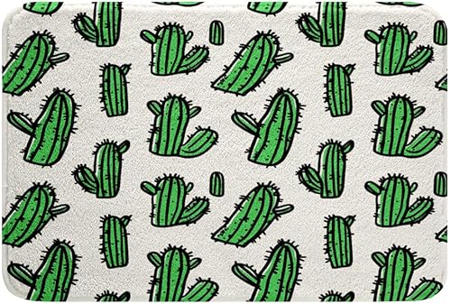 Alfombras de baño de cactus para niños, 16 x 24 pulgadas, bohemias, suculentas, para decoración de baño, alfombras de baño botánicas para ducha,