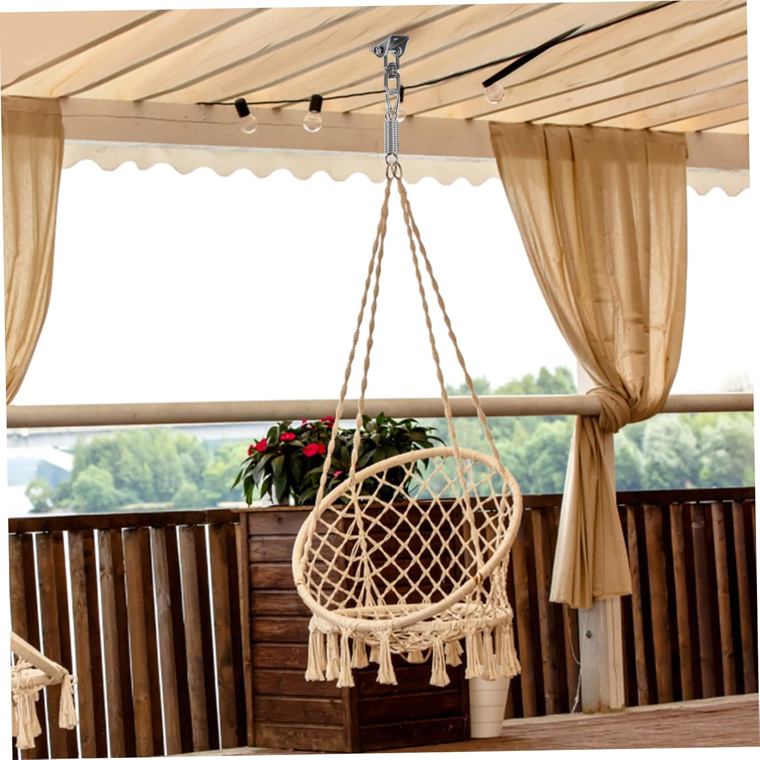 Ceiling Hammock Hook Set Swing Hanger Heavy Bag Mount Hammock Hanging Kit Stainless Steel
