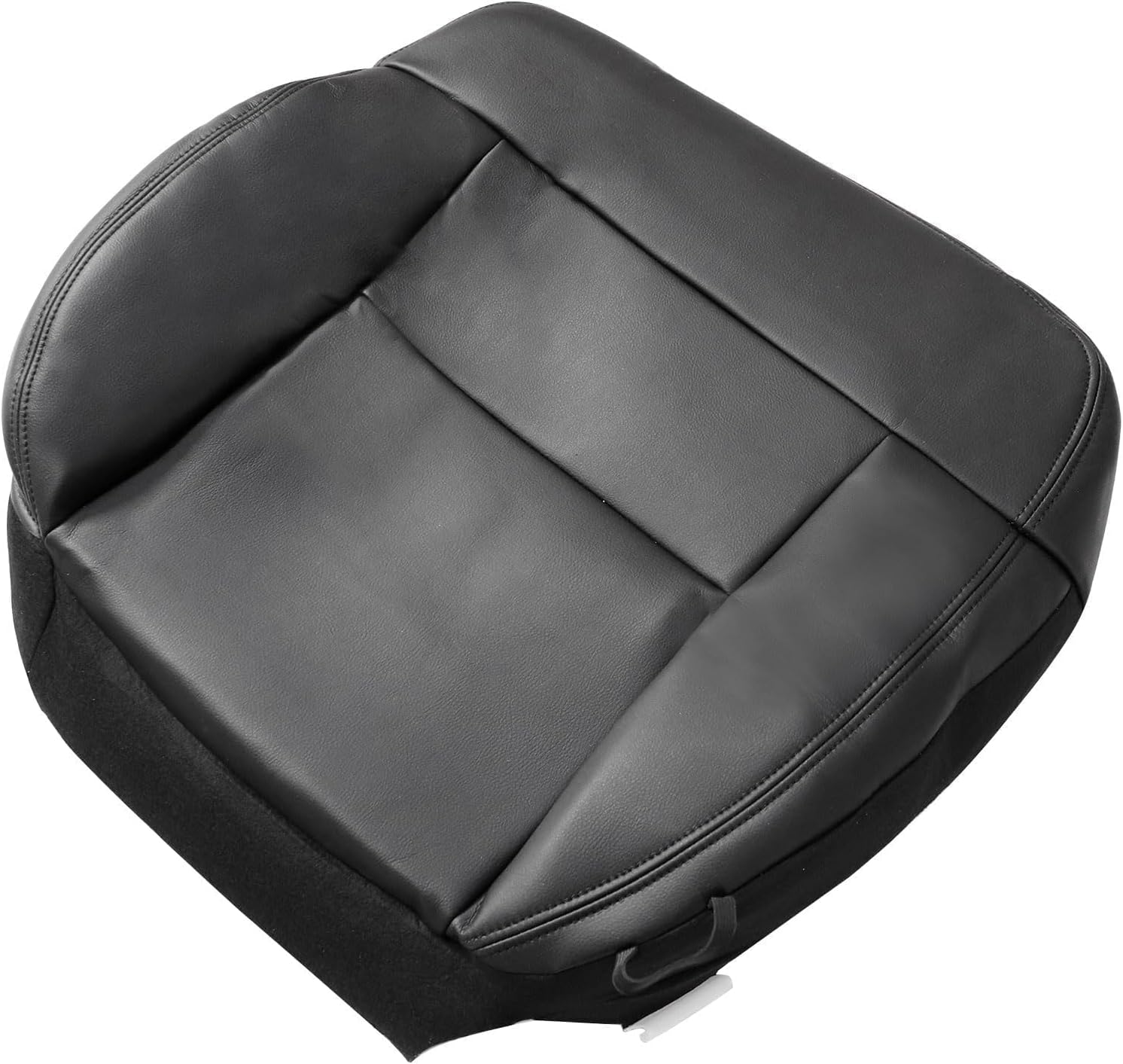 Priprilod Black Leather Driver and Passenger Side Bottom and Top Lean Back Replacement Seat Cover Compatible with Ford F150 Lariat 2004 2005 2006 2007 2008