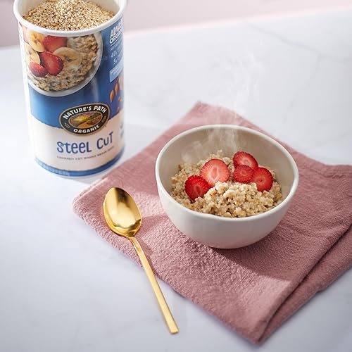 Miniatura 6 de Nature's Path Avena cortada al acero, saludable, orgánica, 30 onzas (paquete de 6), ideal para avena durante la noche