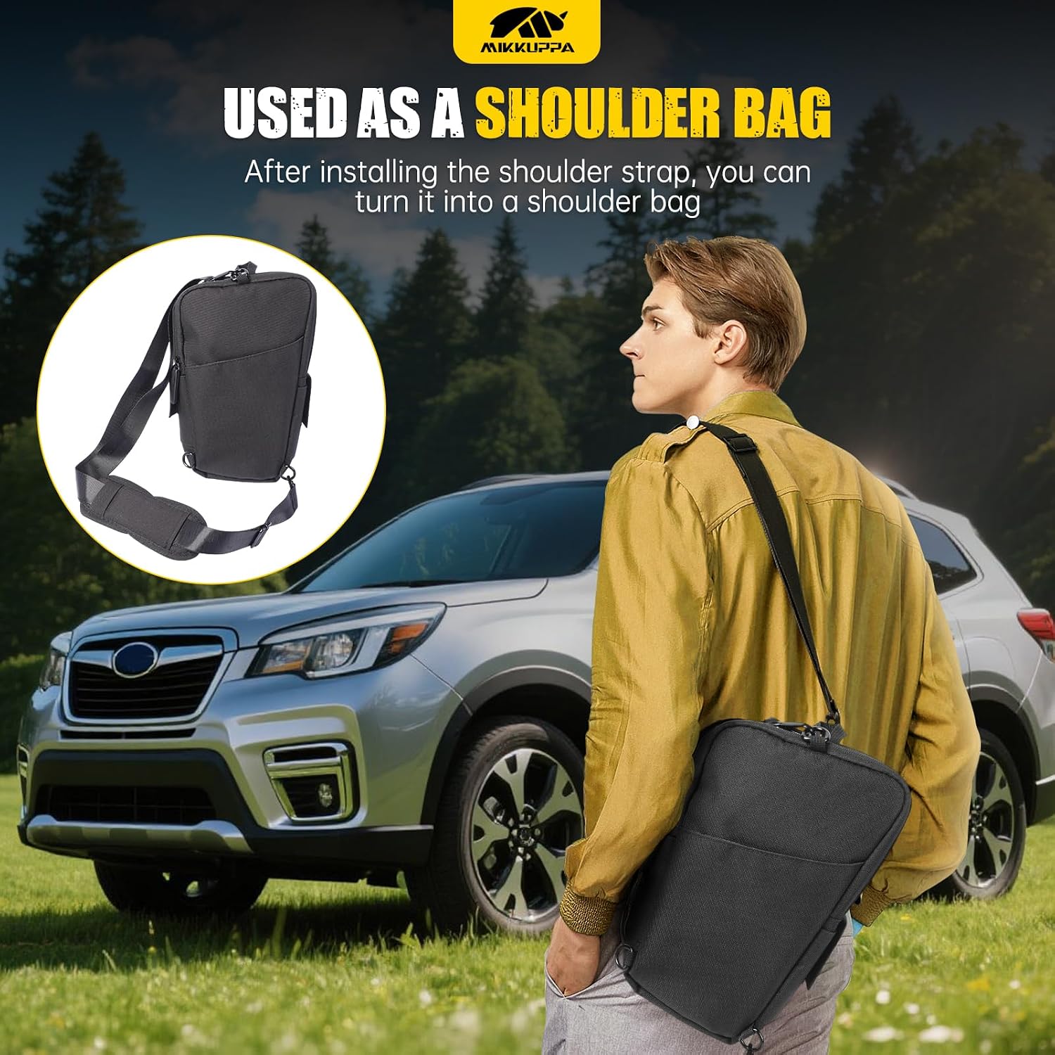 MIKKUPPA Car Trunk Organizer Pocket - Replacement for 2019-2024 Subaru Forester SK Accessories Multifunction Trunk Side Cubby Storage Bag (1 Pc, Driver's Side)