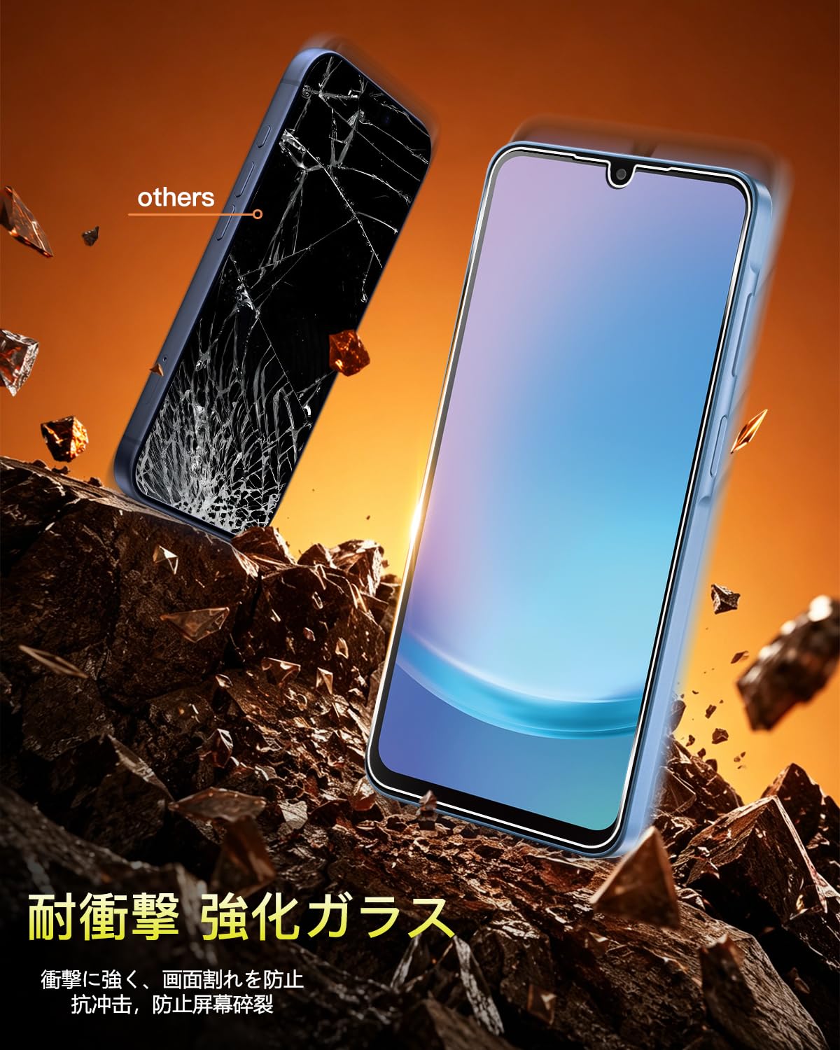 Amazon | 対応 Galaxy A25 5G ガラスフィルム 2枚 + ギャラクシー A25