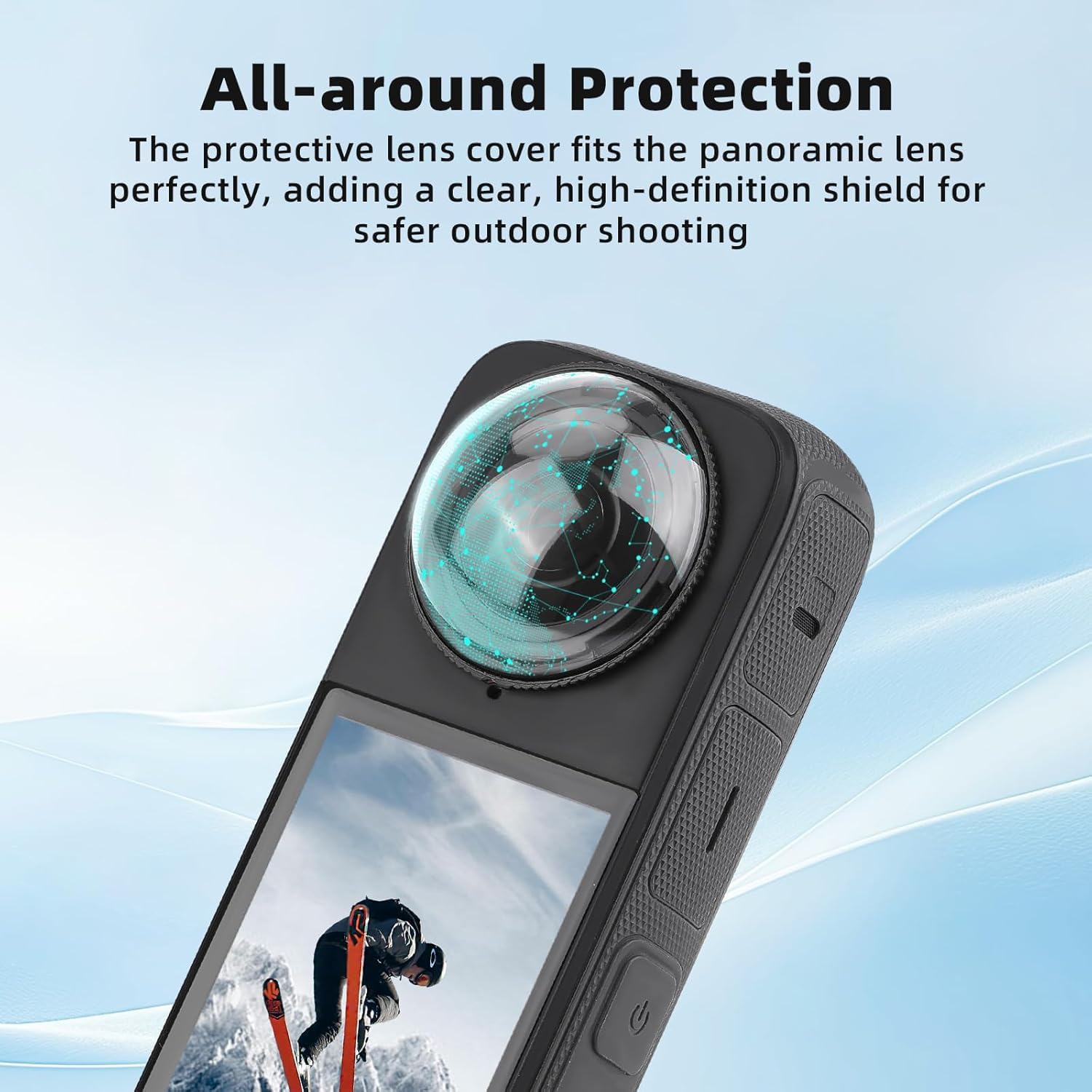 DA-GODO Dual Lens Protector for Insta360 One X4 (2Pcs) – Tempered Glass Sticky Lens Cover, Anti-Scratch, Dustproof Protective Guard for Action Camera Accessories (X4-LG-2PC) 2