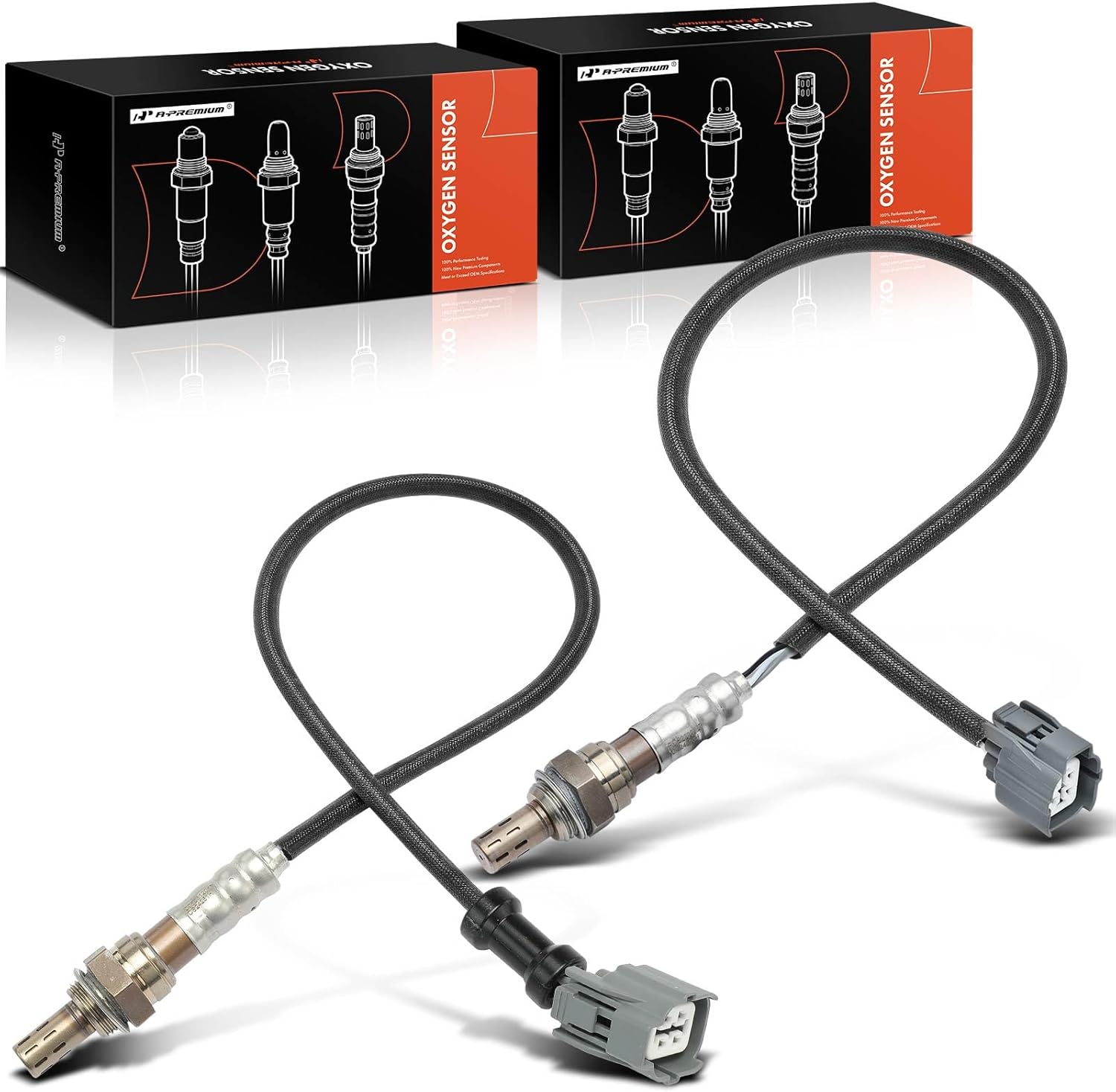 A-Premium O2 Oxygen Sensor Compatible with Honda Accord 1998 1999 2000 2001 2002, L4 2.3L, Upstream and Downstream, 2-PC Set, Replace# 36532PAAL01, 36532PLRA11