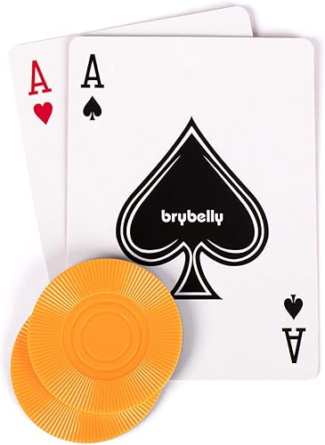 Miniatura 3 de Brybelly Juego de 100 fichas de póquer entrelazadas  Fichas de plástico ligeras de 0.1 onzas para Texas Hold Em Poker, juegos de cartas, noche de