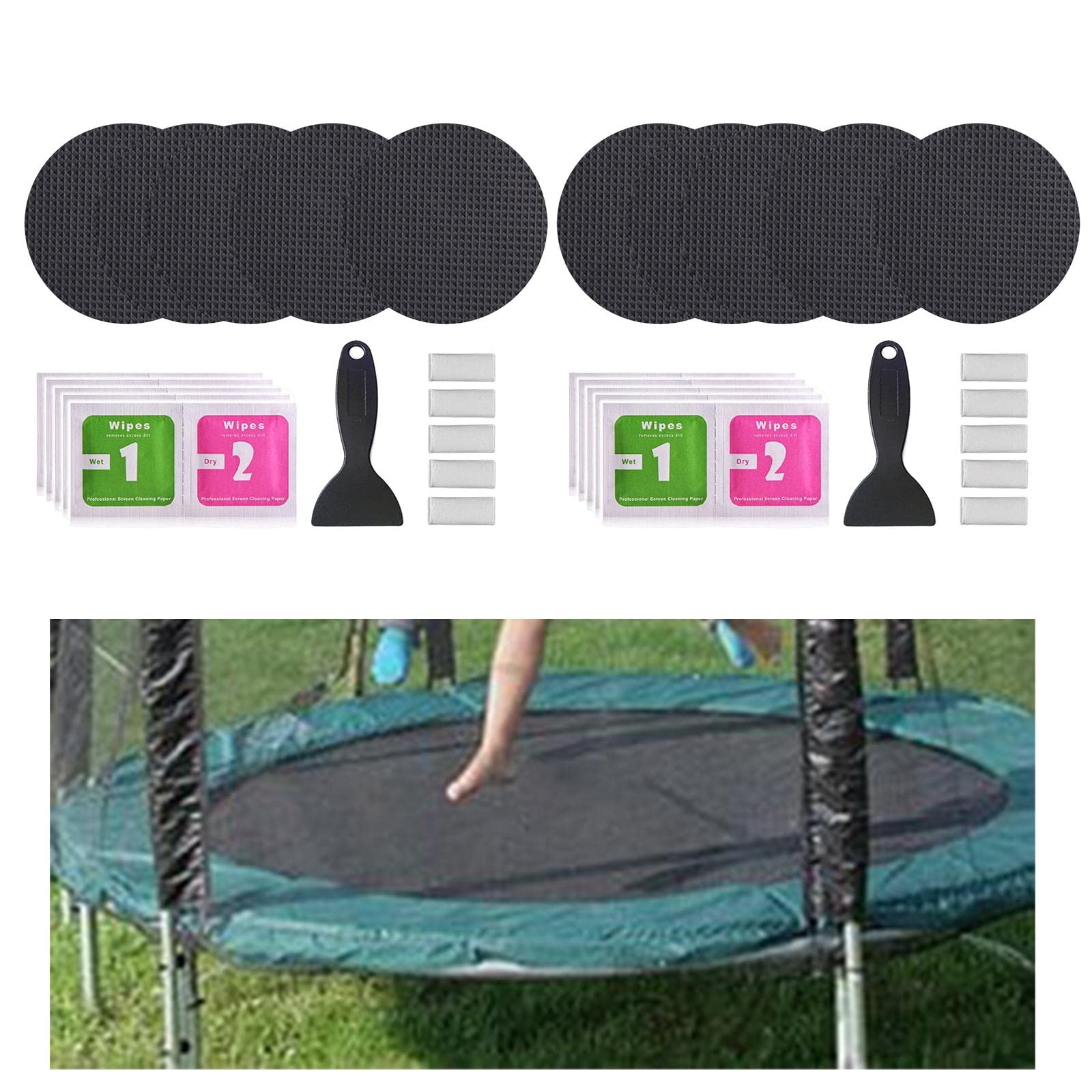 Profesjonalne zestawy naprawcze do trampoliny, wodoodporne narzędzie do naprawy namiotu, czarne, 7 szt
