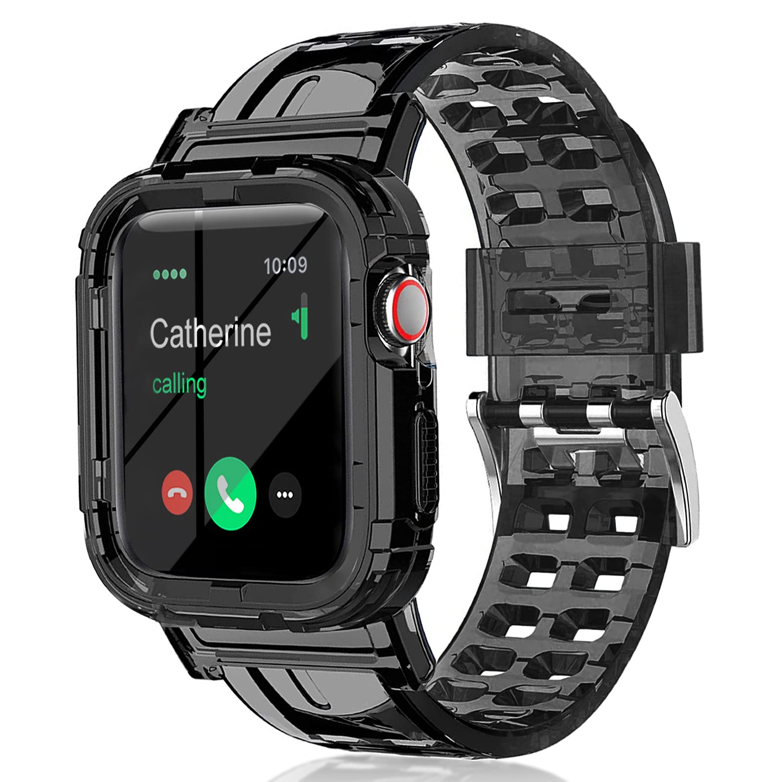 Clear Band Compatible For Apple Watch Band 45mm 44mm 42mm