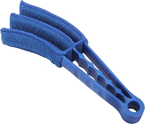 Miniatura 7 de Kit de cepillo limpiador de persianas de ventana, paquete de 2 cepillos con 6 fundas de microfibra, herramientas de limpieza para persianas de