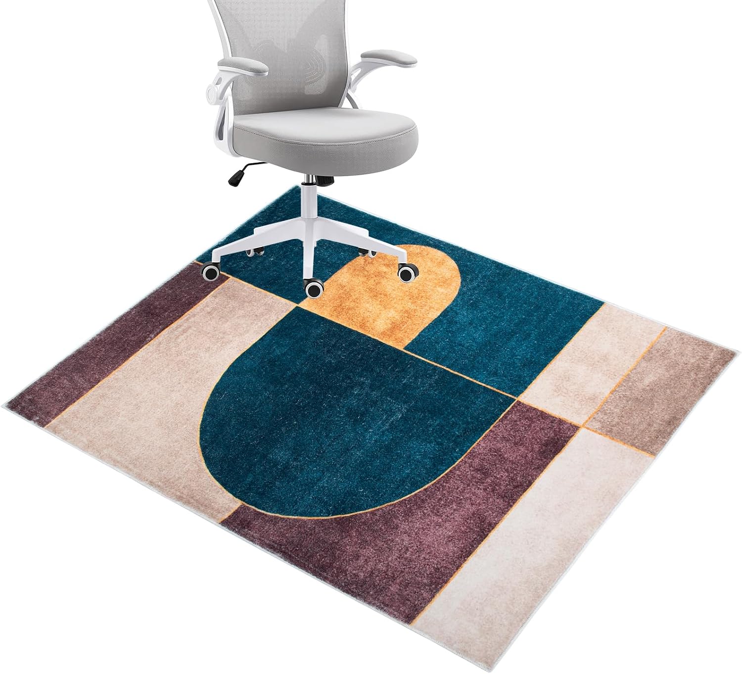 Office Chair Mat for Hardwood & Tile Floor - Rectangular Rug 48"60" Gaming Chair Mat for Low Pile Carpet & Hard Floor - Anti Slip (Multi-05)