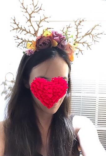 Miniatura 6 de Vivivalue - Diadema floral ajustable para el pelo, diseño de flores con lazo bohemio, talla única