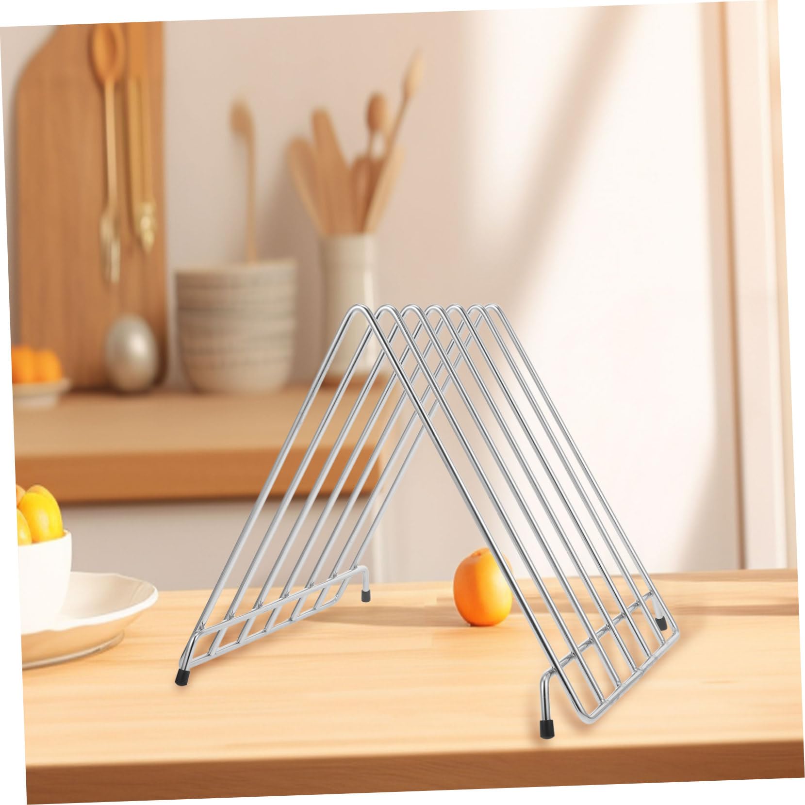 Support en Acier Inoxydable Résistant à L'usure pour Planche à Découper Design Ajouré, Capacité Plus Grosse pour Restaurants et Cantines