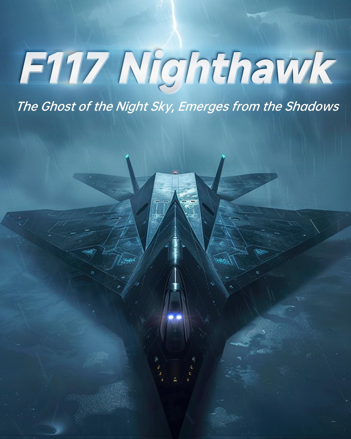 Set de construcción del avión de Combate F-117A, Compatible con Lego, 1375 Piezas, Modelo de avión furtivo de 50 cm con Soporte, Nighthawk Militar