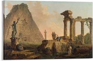 Hubert Robert Painter Ruins Painting (14) Poster Decorative Painting Canvas Wall Art Living Room Posters Bedroom Painting 08x12inch(20x30cm)