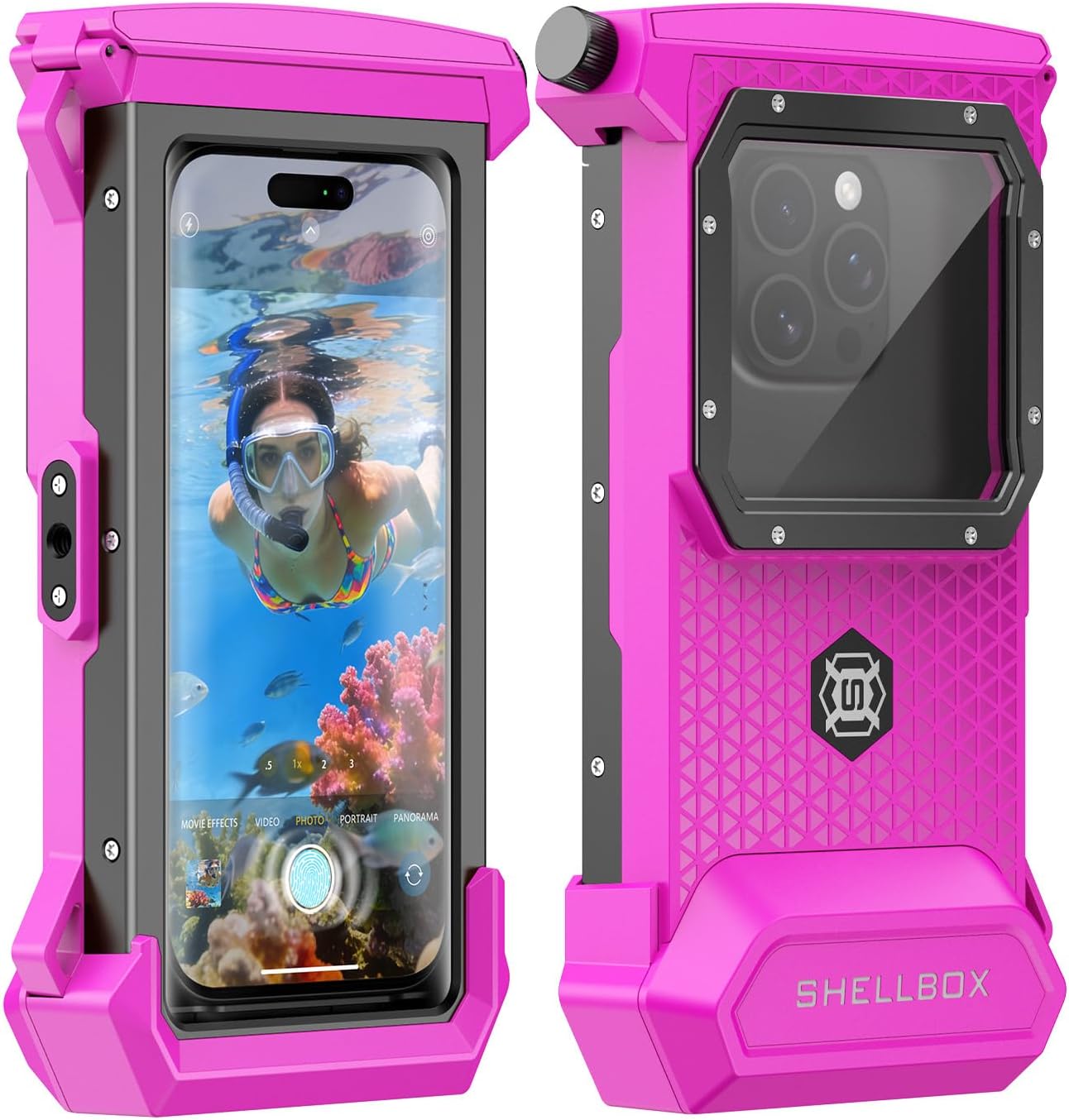 Underwater Phone Case for Snorkeling - Waterproof Touchscreen Diving Housing, Universal Underwater Phone Case for iPhone 17/16/15/14/13 Pro Max Samsung Galaxy S26/S25/S24 Ultra Up to 6.9'' (Black)