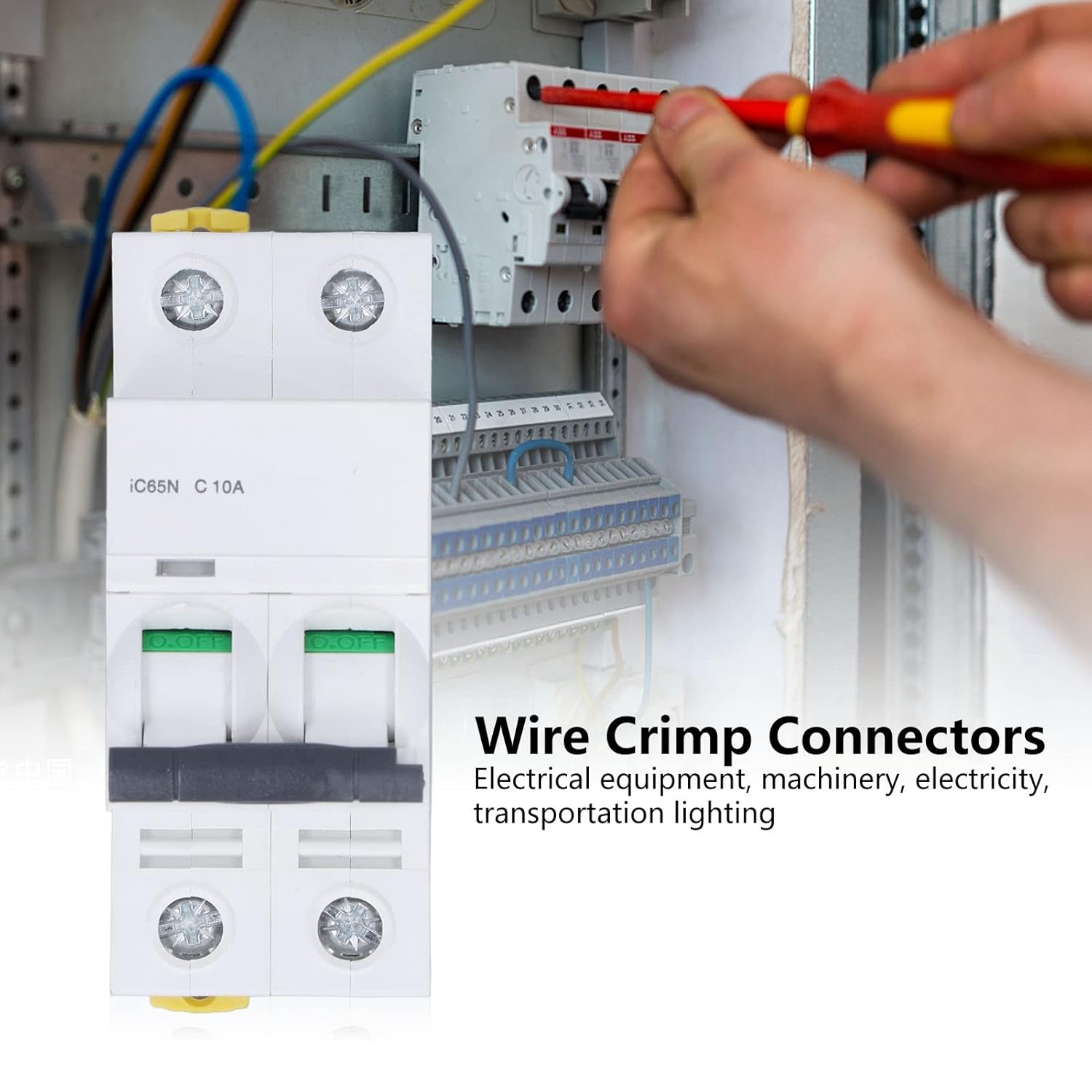 Miniature Circuit Breaker, Residual Current Breakers Silver Contact 2P 400V 6000A Breaking Capacity Small for Home