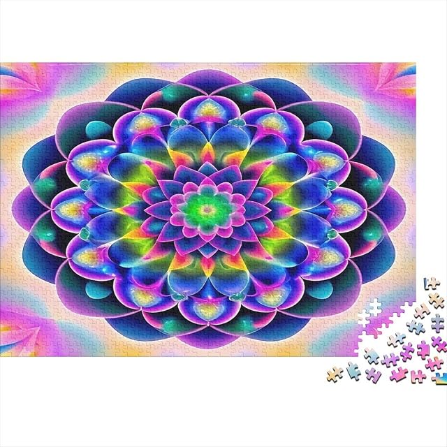 Mandala Colorido Puzzle de 1000 Piezas Material Papel Puzzle para Adultos Relajación Atención Interacción…