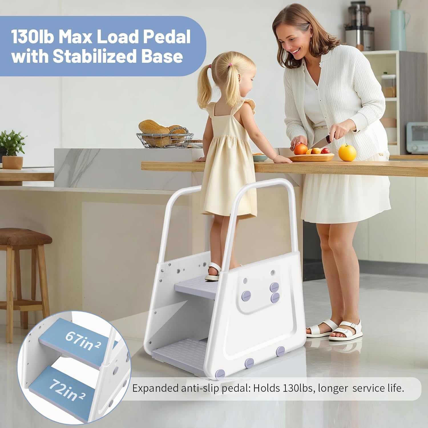 Potty Training Seat with Step Stool - 3 in 1 Potty Training Toilet Seat with Large Handles & Anti-Splash Guard | Foldable Toddler Toilet Seat Adjustable Height Non-Slip Toddler Step Stool