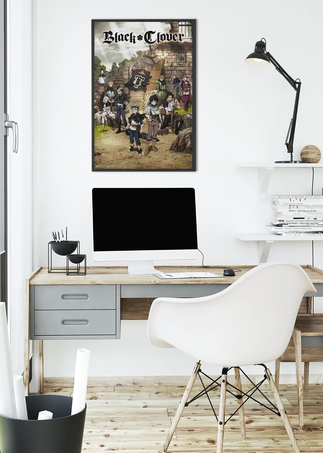 Black Clover Group Wall Art Anime Stuff Room Decor Aesthetic Japanese Merch Poster Teen Bedroom Living Room Dorm Modern Decoration Manga Series Birthday Gift Cool Wall Decor Art Print Poster 24x36