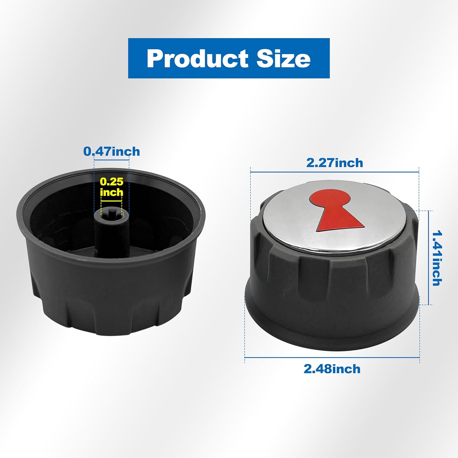 ShineUs Control Knobs 69893 Compatible with Weber Spirit 200 & 300 Series (with Up Front Controls) Years 2013 and Newer(Set of 3)