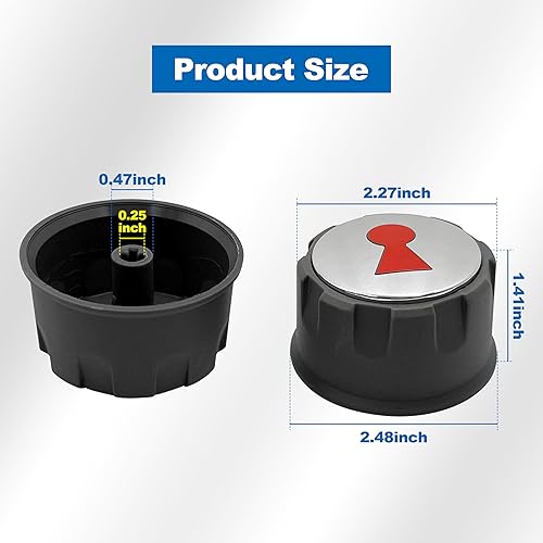 Miniatura 3 de Pomos de control 69893 compatibles con Weber Spirit serie 200 y 300 (con controles delanteros arriba) años 2013 y posteriores (juego de 3)