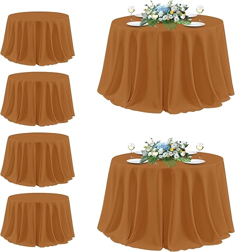 Miniatura 116 de sancua - Manteles blancos rectangulares, paquete de 8 manteles para mesas de 6 pies - Fundas de mesa lavables de poliéster para bodas, fiestas de