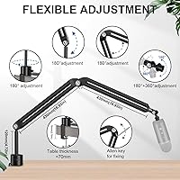 Vista 3 de Microphone Boom Arm,Aokeo AK-45 Desk Adjustable Compact Mic Suspension Boom Scissor Arm Stand For Blue Yeti,Snowball iCE, HyperX