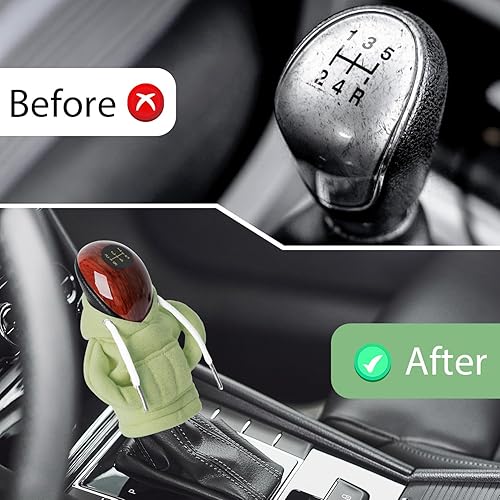 Miniatura 4 de Funda con capucha para pomo de palanca de cambios de automóvil, funda para palanca de cambios, bonito interior de automóvil y accesorios