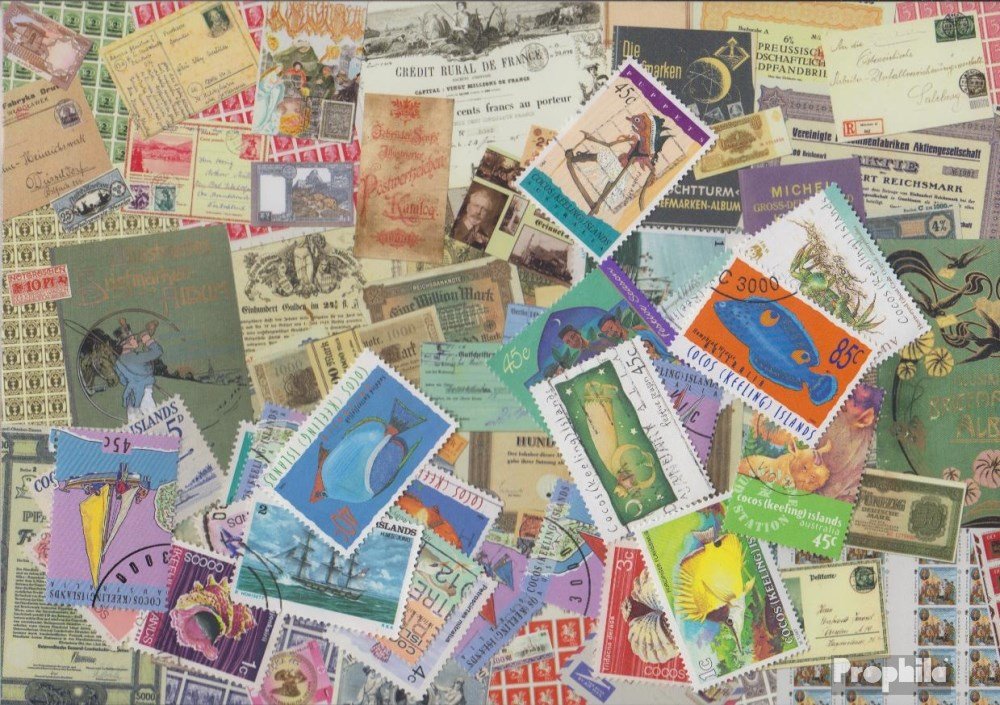 Kokos-Isole 100 diversi Francobolli (Francobolli per i collezionisti)