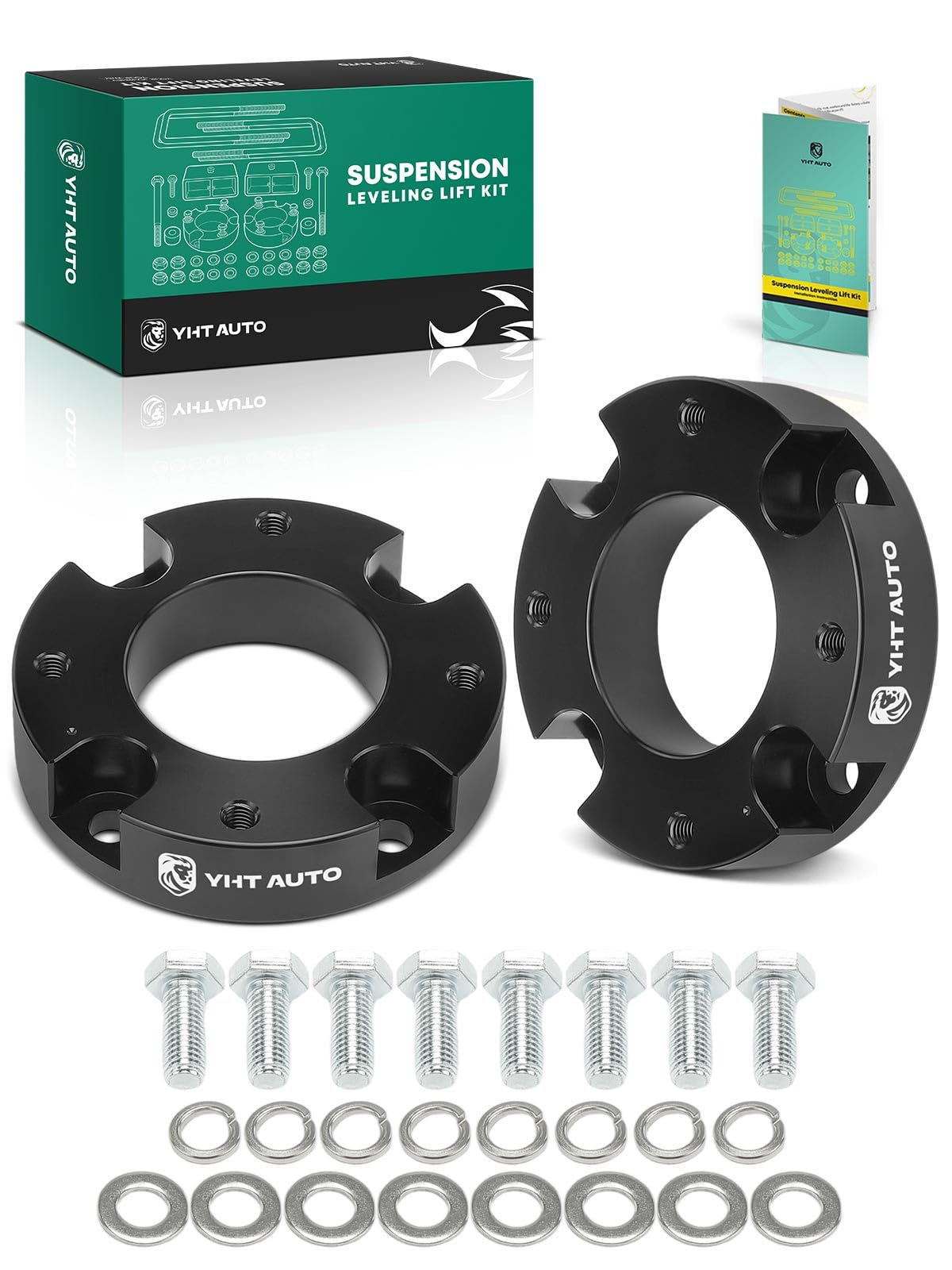 DNA MOTORING 2.5" Front Strut Top Leveling Lift Kit Spacer For 2007-2022 Toyota Sequoia/Tundra – 6061 Aluminum 4 thumbnail image