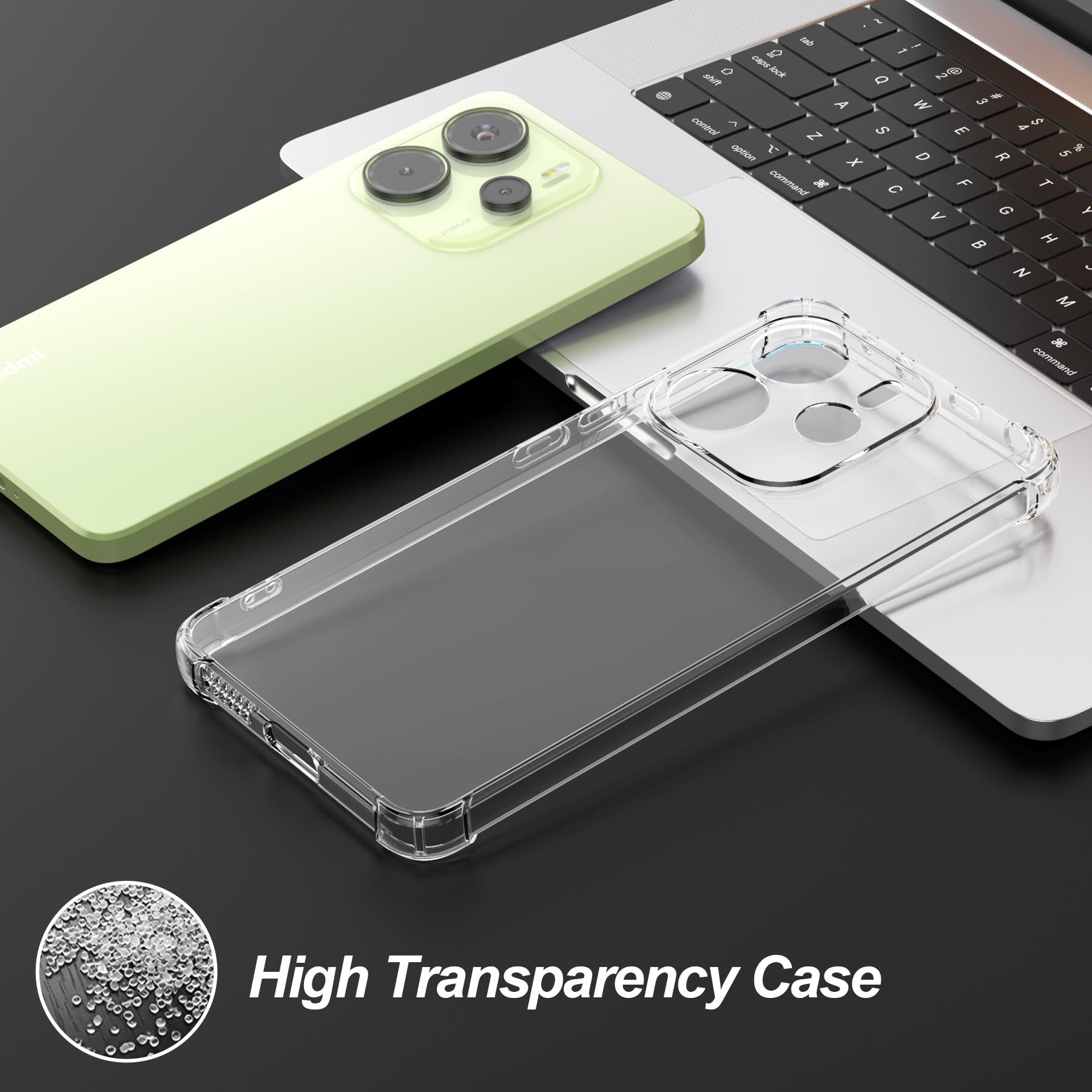 Cresee Coque pour Xiaomi Redmi Note 14 Pro 4G, Coins Renforcés Étui Housse Transparente