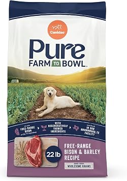 Canidae Pure Farm to Bowl Dog Food, Free-Range Bison & Barley, 22 lb