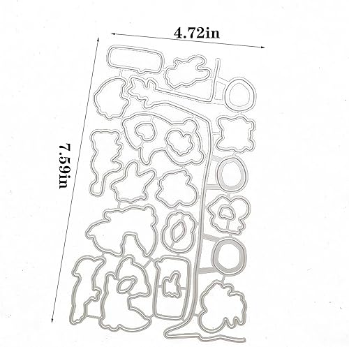 Miniatura 2 de Juego de sellos y troqueles transparentes para hacer tarjetas, plantillas de corte para álbumes de recortes, álbum de fotos, plantilla de estampado