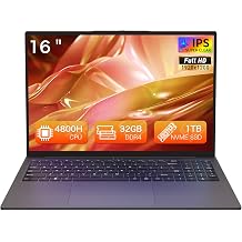 Auusda 16'' Laptop for Business & Students, for Ryzen 7 4800Hup to 4.2GHz