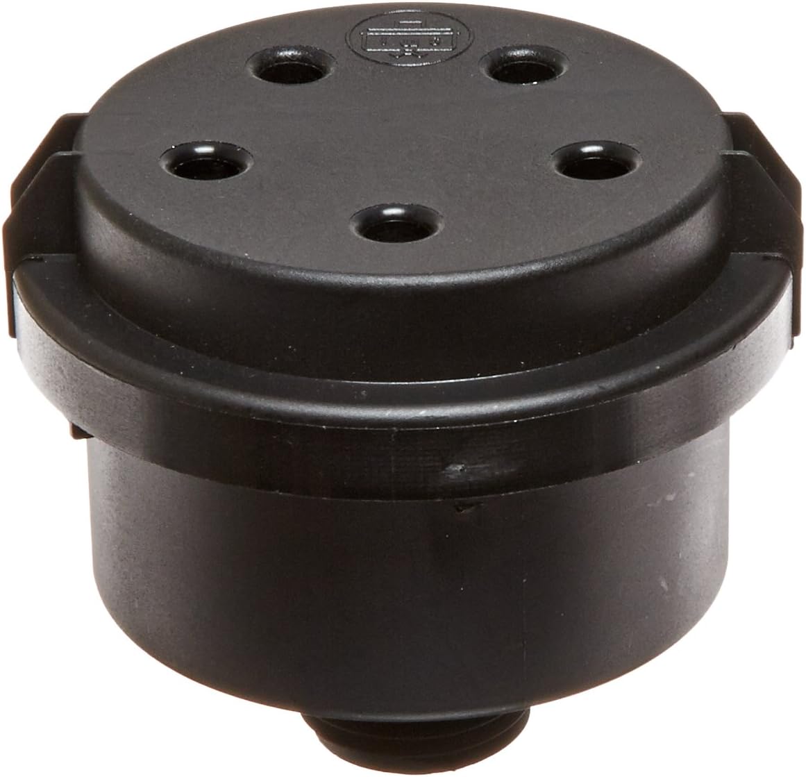 Solberg PS-04-050™ Inlet Compressor Plastic Filter Silencer, 1/2" MPT Outlet, 2-1/4" Height, 2-5/8" Diameter, 6 SCFM, Made in the USA