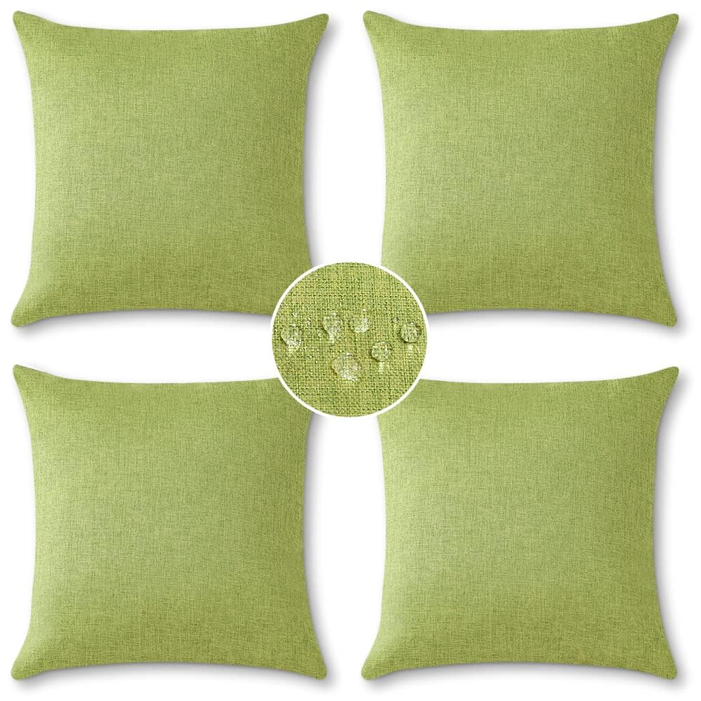 OTOSTAR Outdoor Waterproof Pillow Covers 20x20 Inch Garden Decorative Throw Pillow Covers Square Outdoor Pillowcases Patio Cushion Case Pillows for