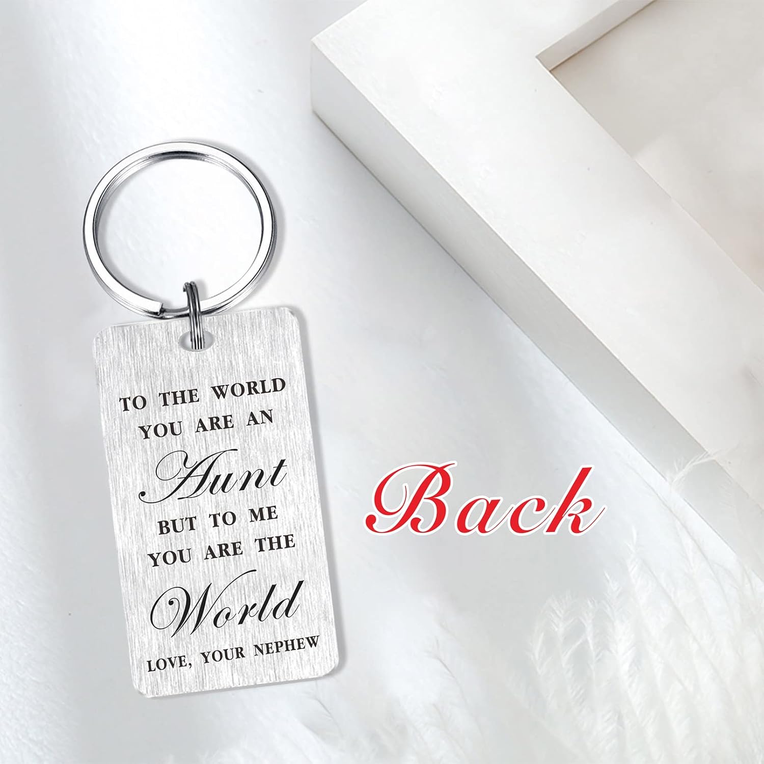 HYHYDHP Aunt Christmas Keychain from Nephew - Birthday Keychin for Auntie from Nephew, Mothers Day Ideas - Image 4