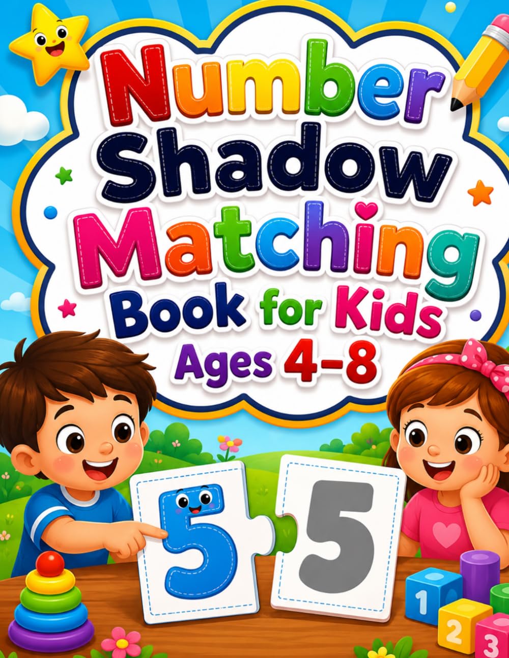 Number Shadow Matching Book for Kids Ages 4–8: An Interactive Math Puzzle Book to Boost Counting, Focus, and Visual Skills